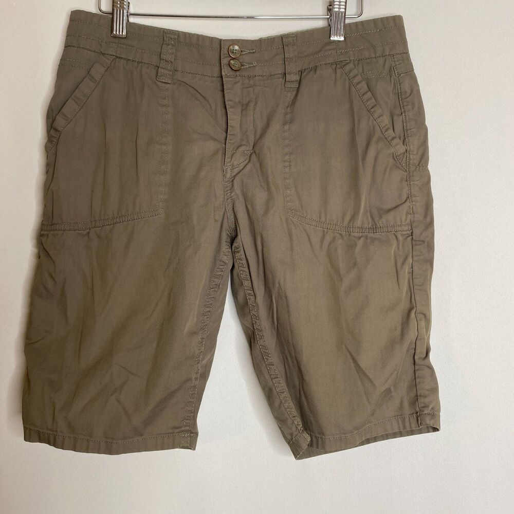 Toad&Co Emilia Dusty Olive Cargo Bermuda Hiking Outdoor Shorts Size 6